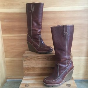 Kors Burgundy Wedge- Boot